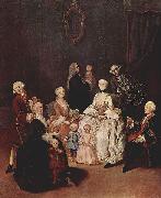 Pietro Longhi Portrat einer Patrizierfamilie oil painting reproduction